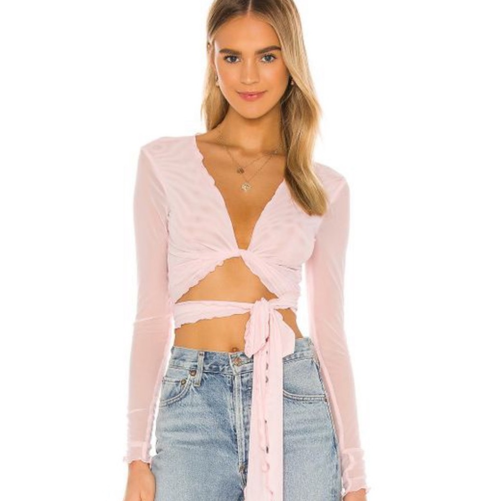 Lovers + Friends Pink Crop Top